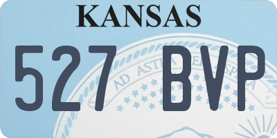 KS license plate 527BVP