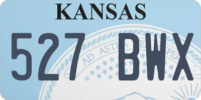 KS license plate 527BWX
