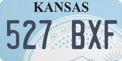 KS license plate 527BXF