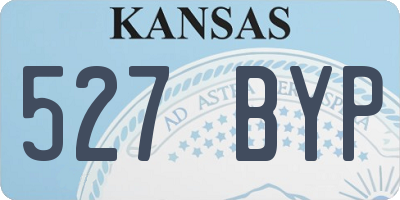 KS license plate 527BYP