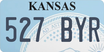 KS license plate 527BYR