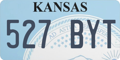 KS license plate 527BYT