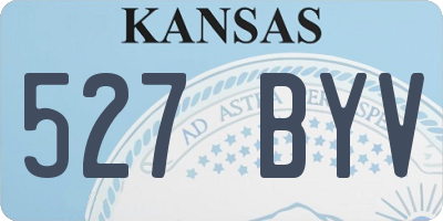 KS license plate 527BYV
