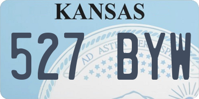 KS license plate 527BYW