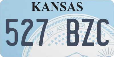 KS license plate 527BZC
