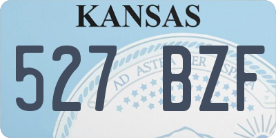 KS license plate 527BZF