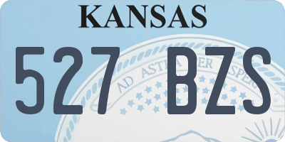 KS license plate 527BZS