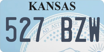 KS license plate 527BZW