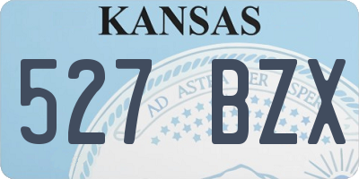 KS license plate 527BZX