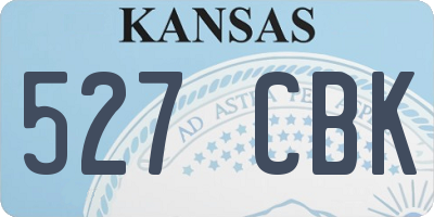 KS license plate 527CBK