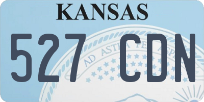 KS license plate 527CDN