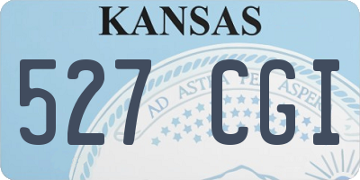 KS license plate 527CGI