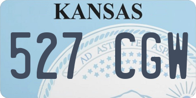 KS license plate 527CGW
