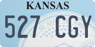 KS license plate 527CGY