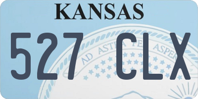 KS license plate 527CLX