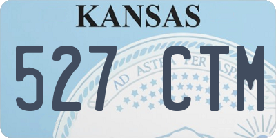 KS license plate 527CTM