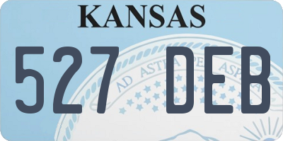 KS license plate 527DEB