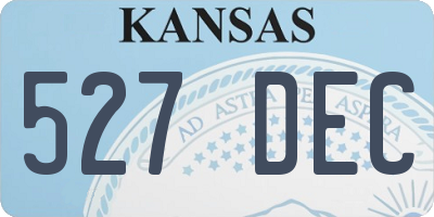 KS license plate 527DEC