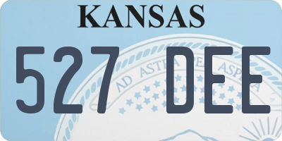 KS license plate 527DEE