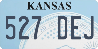 KS license plate 527DEJ