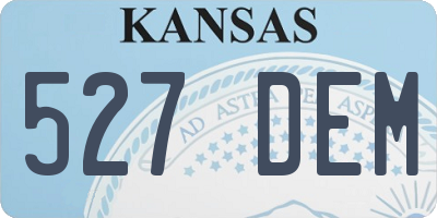 KS license plate 527DEM