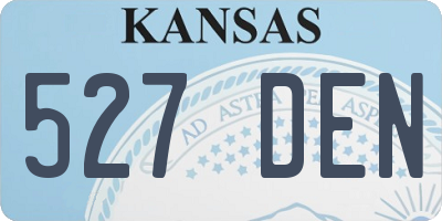 KS license plate 527DEN