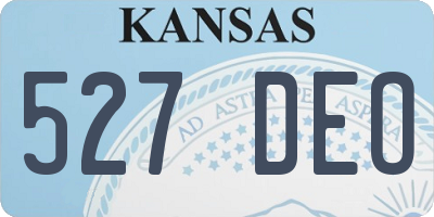 KS license plate 527DEO
