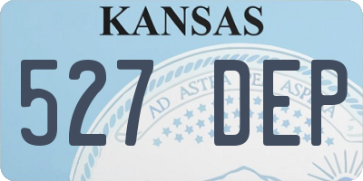 KS license plate 527DEP