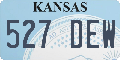 KS license plate 527DEW