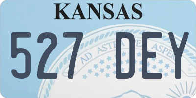 KS license plate 527DEY