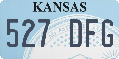 KS license plate 527DFG