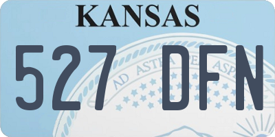 KS license plate 527DFN