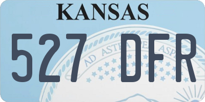 KS license plate 527DFR
