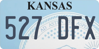 KS license plate 527DFX