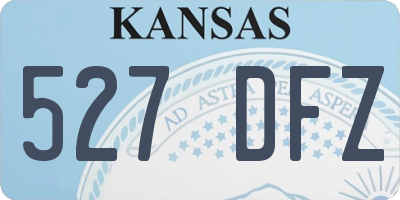 KS license plate 527DFZ