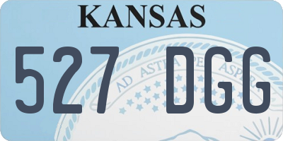 KS license plate 527DGG