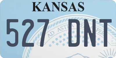 KS license plate 527DNT