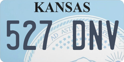 KS license plate 527DNV