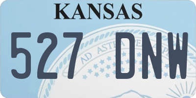 KS license plate 527DNW