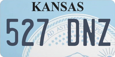 KS license plate 527DNZ
