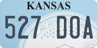 KS license plate 527DOA