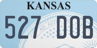 KS license plate 527DOB