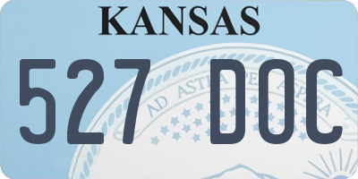 KS license plate 527DOC