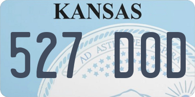 KS license plate 527DOD