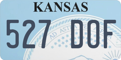 KS license plate 527DOF