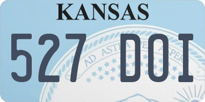 KS license plate 527DOI