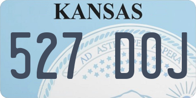 KS license plate 527DOJ