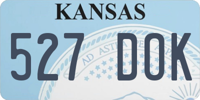 KS license plate 527DOK