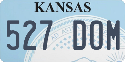 KS license plate 527DOM