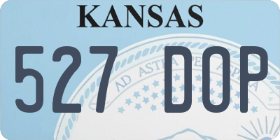KS license plate 527DOP